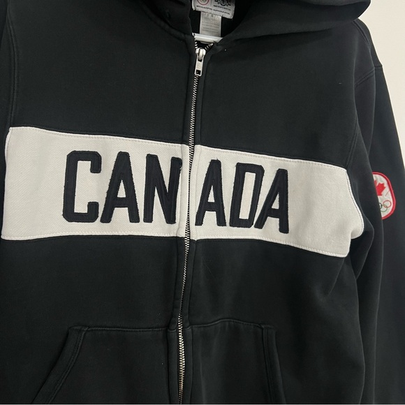 Vintage Hudson’s Bay Athletic Jacket Sports Zip Up Cotton Olympic Jacket - Picture 6 of 9